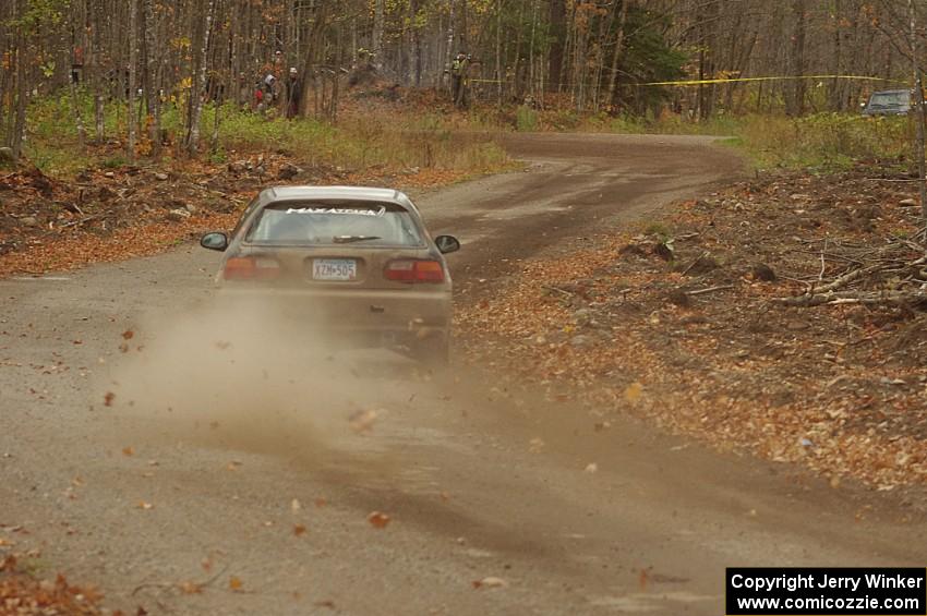 Silas Himes / Matt Himes in their Honda Civic on SS16 (Arvon Tower 2)