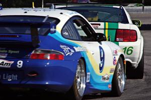 David Seuss's Porsche GT3 Cup follows Rob Bodle's Ford Mustang