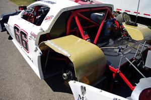 Detail of Denny Lamers's Ford Mustang in the paddock