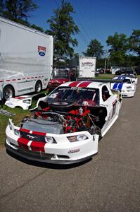 Detail of Denny Lamers's Ford Mustang in the paddock