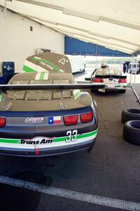 Gregg Rodgers's Chevy Camaro and Scott Ferguson's Pontiac GTO.R