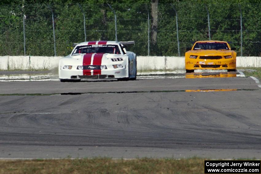 Denny Lamers's Ford Mustang and Dale Madsen's Ford Mustang