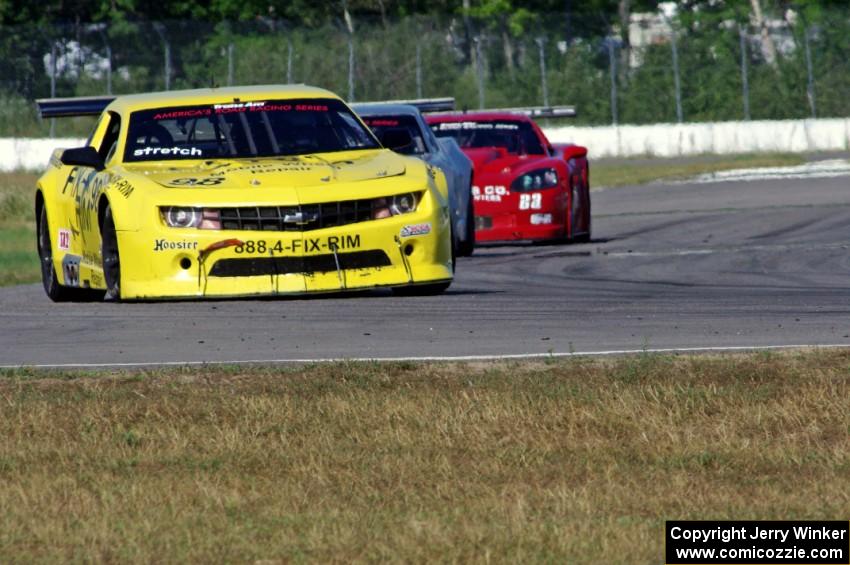 Tom Sheehan's Chevy Camaro, Kurt Roehrig's Chevy Camaro and Amy Ruman's Chevy Corvette