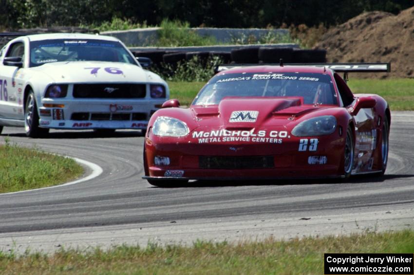 Amy Ruman's Chevy Corvette and Chuck Cassaro's Ford Mustang