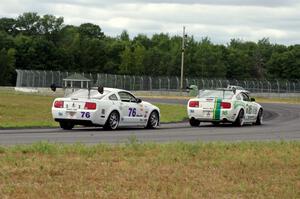 Rob Bodle's and Chuck Cassaro's Ford Mustangs