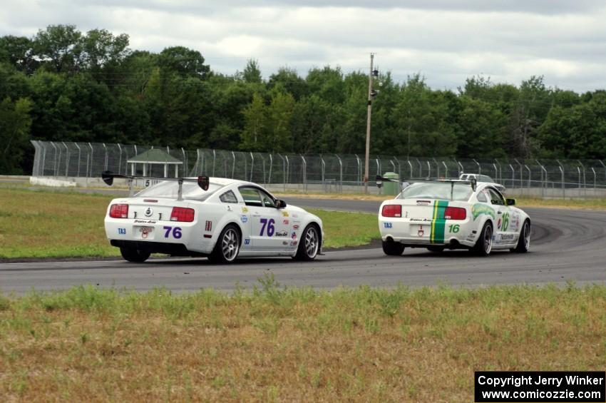 Rob Bodle's and Chuck Cassaro's Ford Mustangs