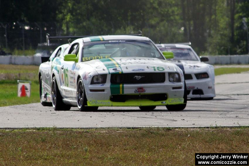 Rob Bodle's Ford Mustang, Scott Ferguson's Pontiac GTO.R and Joe Ebben's Ford Mustang