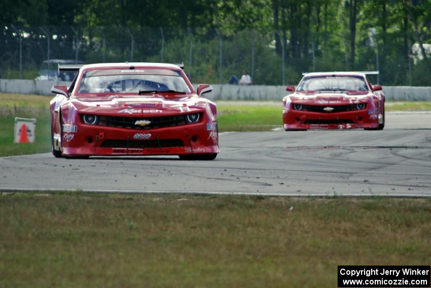 Cameron Lawrence's and Pete Halsmer's Chevy Camaros