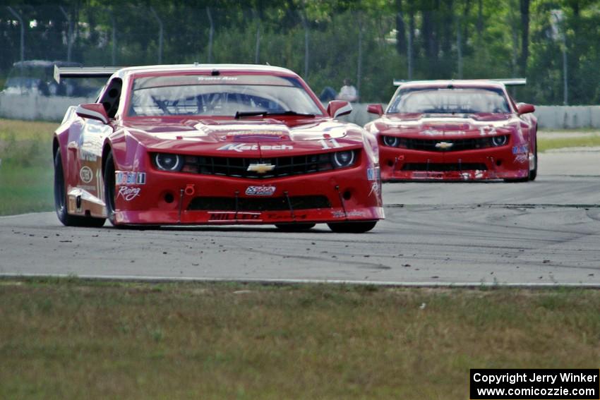 Cameron Lawrence's and Pete Halsmer's Chevy Camaros