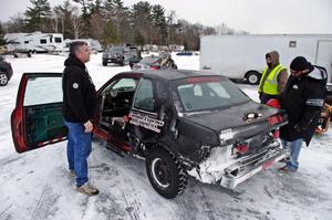 Jackson Bossen's Plymouth Sundance in the paddock