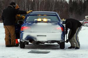 Mark Utecht / Brent Carlson Subaru Impreza 2.5RS prepares for another portion of the enduro race