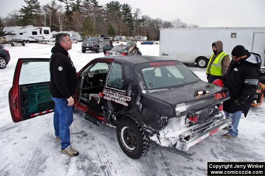 Jackson Bossen's Plymouth Sundance in the paddock