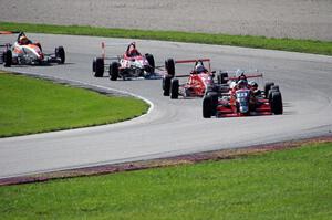 Shelby Blackstock, Trent Hindman, Luca Forgeois, Thomas McGregor and  Luigi Biangardi all in F2000s