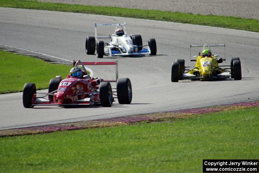 Scott Anderson, Spencer Pigot and Matthew Brabham all in F2000s