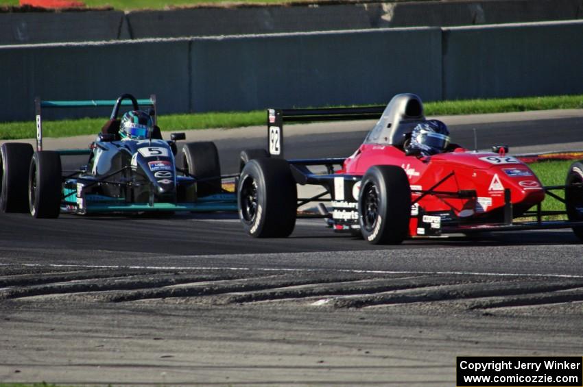 Mark Eaton's and Dalton Kellett F2000s