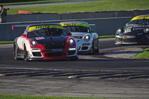 Tom Haacker's, Angel Benitez, Jr.'s and David Calvert-Jones' Porsche GT3 Cup cars