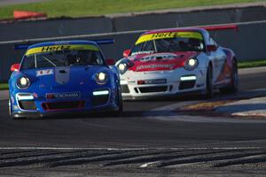 Paul Barnhart, Jr.'s and Miles Maroney's Porsche GT3 Cup cars
