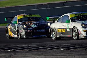 Angel Benitez, Jr.'s and David Calvert-Jones' Porsche GT3 Cup cars