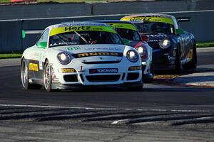 Angel Benitez, Jr.'s, Tom Haacker's and David Calvert-Jones' Porsche GT3 Cup cars