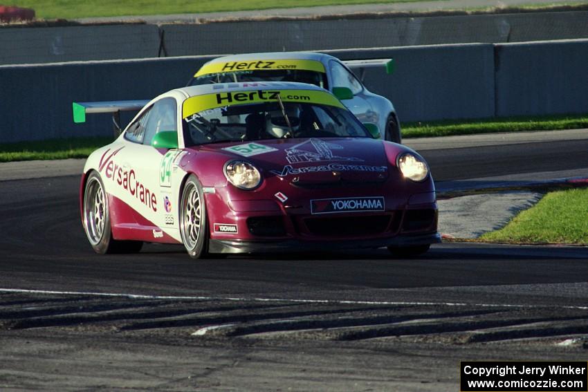 Mitch Landry's and William Peluchiwski's Porsche GT3 Cup cars