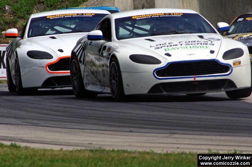 Nick Mancuso / Frank Montecalvo and Tonis Kasemets / Michael Marsal Aston Martin Vantages