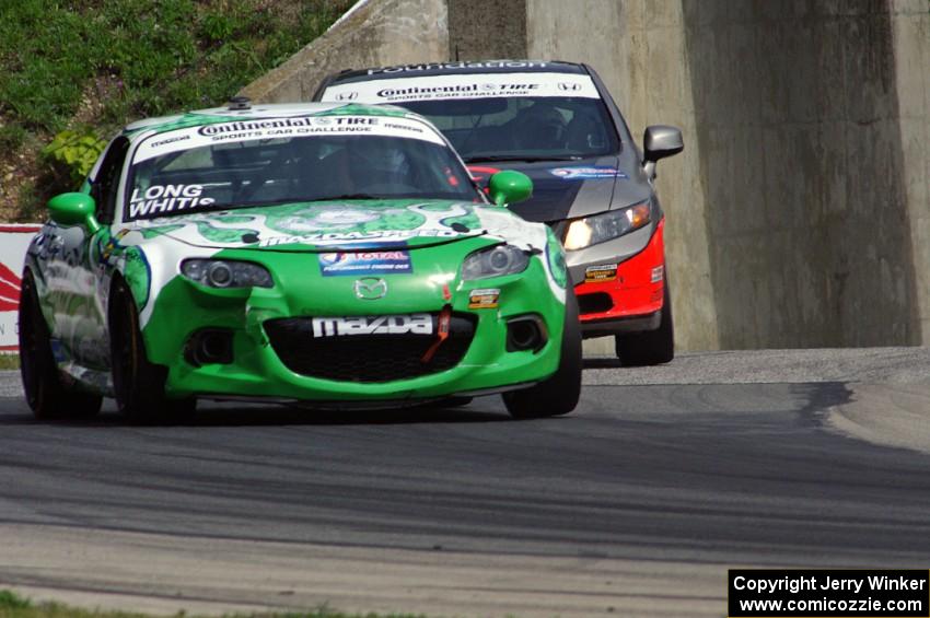 Tom Long / Derek Whitis Mazda MX-5 and Ryan Eversley / Kyle Gimple Honda Civic Si