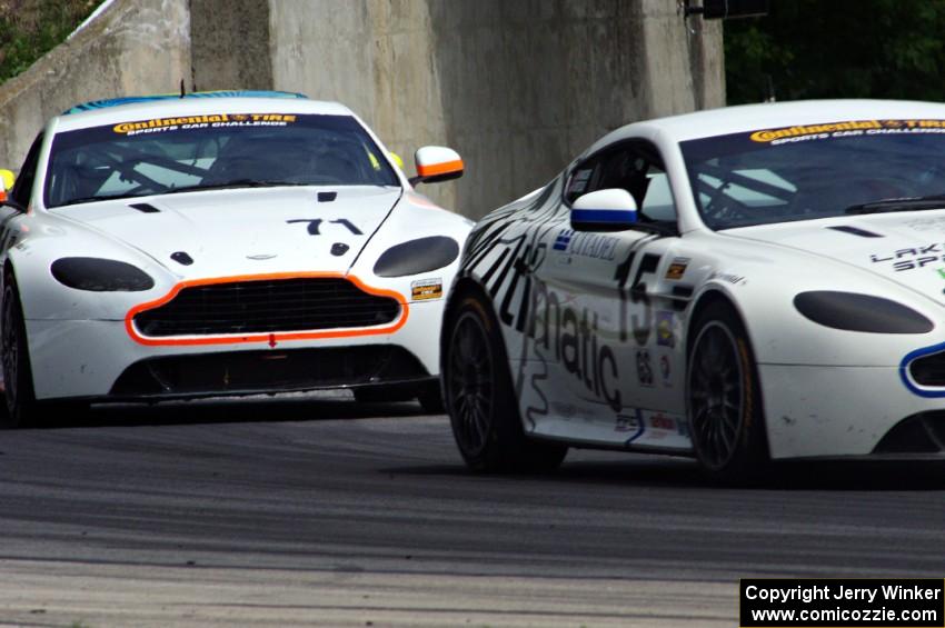 Nick Mancuso / Frank Montecalvo and Tonis Kasemets / Michael Marsal Aston Martin Vantages