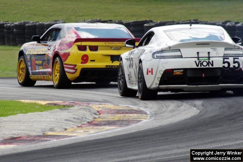 Matt Bell / John Edwards Chevy Camaro GS.R and Jade Buford / Scott Maxwell Aston Martin Vantage