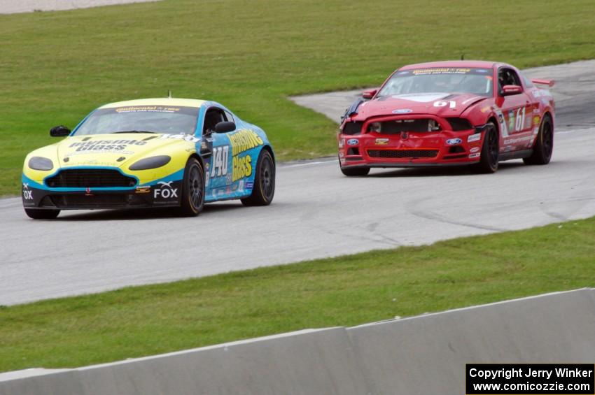 Max Riddle / Kris Wilson Aston Martin Vantage and Billy Johnson / Jack Roush, Jr. Ford Mustang Boss 302R GT