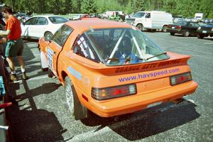 Andrew Havas / Scott Slingerland Mazda RX-7 is stickered up and prepped prior to the start.