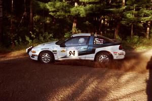 Bryan Pepp / Jerry Stang Eagle Talon at a 90-right on SS1, Akeley Cutoff.