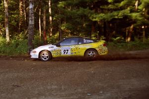 Paul Dubinsky / Yvon Dubinsky Eagle Talon at speed on SS1, Akeley Cutoff.