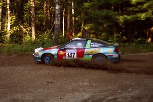 Darek Bosek / Mariusz Malik Eagle Talon at speed on SS1, Akeley Cutoff.