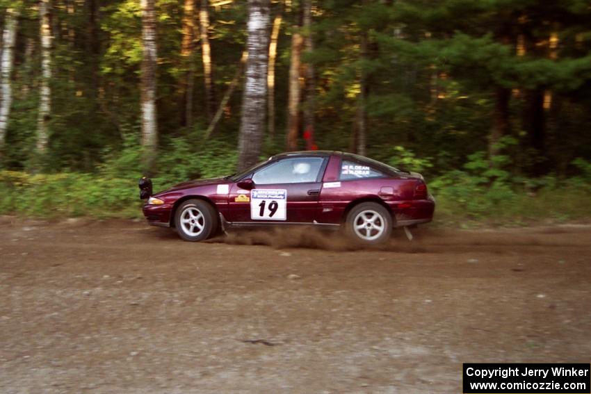 Rod Dean / Nichole Dean Plymouth Laser at speed on SS1, Akeley Cutoff.