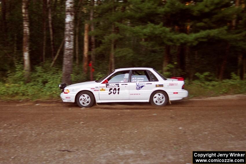 Todd Jarvey / Rich Faber Mitsubishi Galant VR-4 at speed on SS1, Akeley Cutoff.