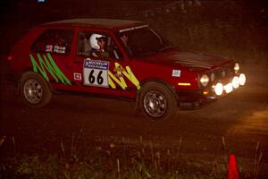 Richard Pilczuk / Brian Pilczuk VW GTI at speed through the crossroads on SS6, East Steamboat.