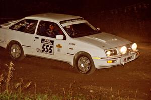 Colin McCleery / Jeff Secor Merkur XR4Ti at speed through the crossroads on SS6, East Steamboat.