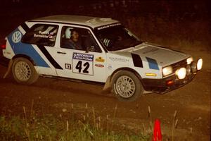 Eric Burmeister / Mark Buskirk VW GTI at speed through the crossroads on SS6, East Steamboat.