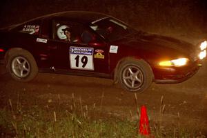 Rod Dean / Nichole Dean Plymouth Laser at speed through the crossroads on SS6, East Steamboat.