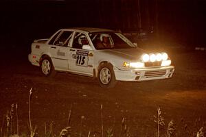 Seamus Burke / Tom Lawless Mitsubishi Galant VR-4 at speed through the crossroads on SS6, East Steamboat.