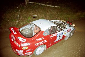 Ralph Kosmides / Joe Noyes Toyota Supra Turbo at speed on SS8, Kabekona.