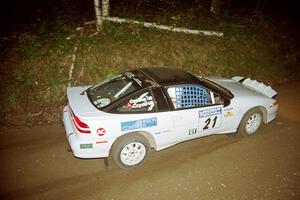 Chris Czyzio / Eric Carlson Mitsubishi Eclipse GSX at speed on SS8, Kabekona.