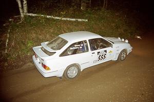 Colin McCleery / Jeff Secor Merkur XR4Ti at speed on SS8, Kabekona.