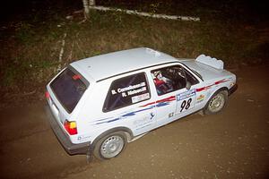 Bob Nielsen / Brenda Corneliusen VW GTI at speed on SS8, Kabekona.