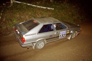 Bob Burtis / Rick Burtis Audi Quattro Coupe at speed on SS8, Kabekona.