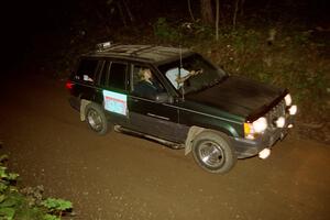 Don and Kristi Anderson worked med sweep in their Jeep Cherokee on SS8, Kabekona.