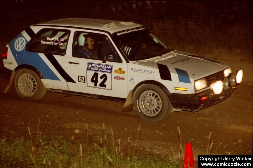 Eric Burmeister / Mark Buskirk VW GTI at speed through the crossroads on SS6, East Steamboat.