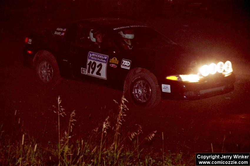 Brian Scott / David Watts Eagle Talon at speed through the crossroads on SS6, East Steamboat.