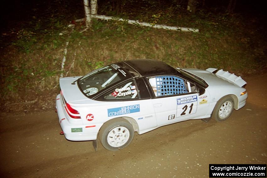 Chris Czyzio / Eric Carlson Mitsubishi Eclipse GSX at speed on SS8, Kabekona.