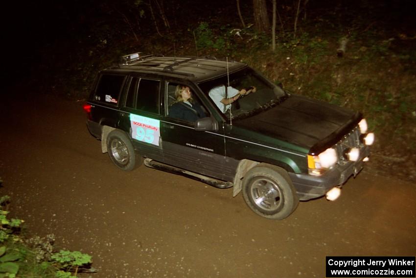 Don and Kristi Anderson worked med sweep in their Jeep Cherokee on SS8, Kabekona.
